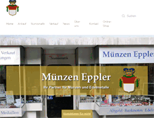Tablet Screenshot of muenzeneppler.ch
